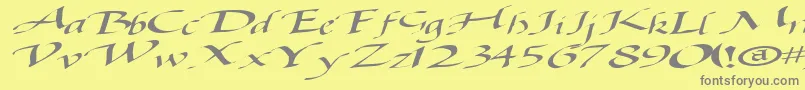 Więcej informacji o czcionce Baggagemastertext79RegularTtext Czcionka Baggagemastertext79RegularTtext – szare czcionki na żółtym tle
