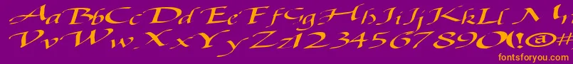 fuente Baggagemastertext79RegularTtext – Fuentes Naranjas Sobre Fondo Morado