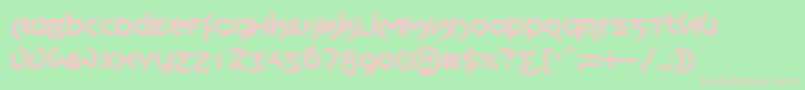 KdwilliamRegular Font – Pink Fonts on Green Background