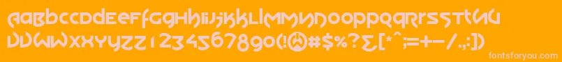 Police KdwilliamRegular – polices roses sur fond orange