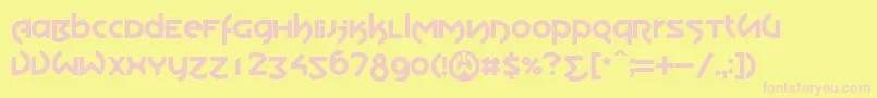 KdwilliamRegular Font – Pink Fonts on Yellow Background