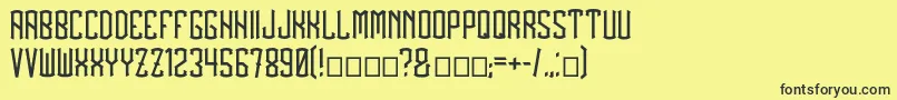 BlackDrops Font – Black Fonts on Yellow Background