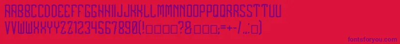 BlackDrops Font – Purple Fonts on Red Background