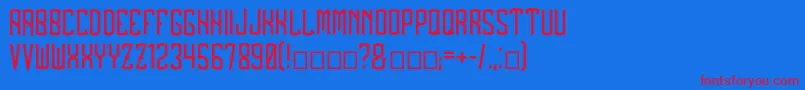 BlackDrops Font – Red Fonts on Blue Background