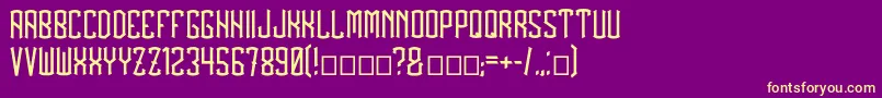 BlackDrops Font – Yellow Fonts on Purple Background