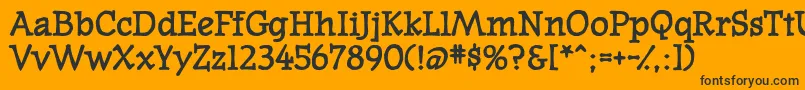 WesternpresssskBold Font – Black Fonts on Orange Background