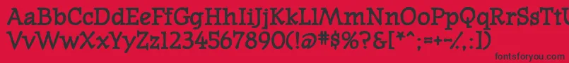 WesternpresssskBold Font – Black Fonts on Red Background