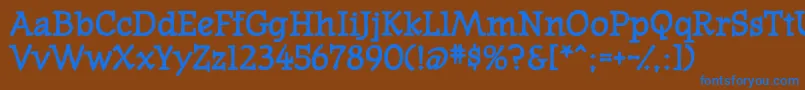 WesternpresssskBold Font – Blue Fonts on Brown Background