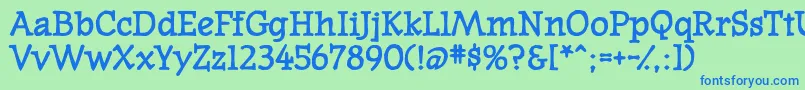 フォントWesternpresssskBold – 青い文字は緑の背景です。