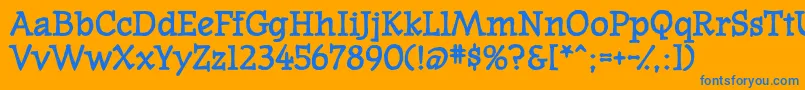 WesternpresssskBold Font – Blue Fonts on Orange Background
