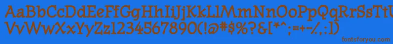WesternpresssskBold Font – Brown Fonts on Blue Background