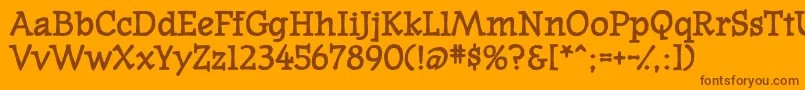 WesternpresssskBold Font – Brown Fonts on Orange Background