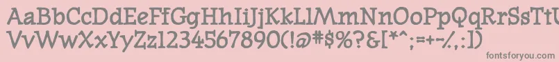 WesternpresssskBold Font – Gray Fonts on Pink Background