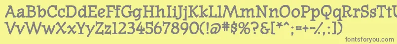 WesternpresssskBold Font – Gray Fonts on Yellow Background