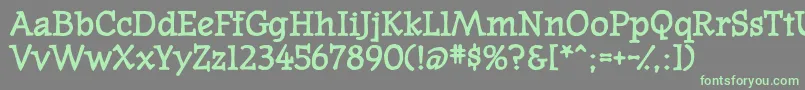 WesternpresssskBold Font – Green Fonts on Gray Background