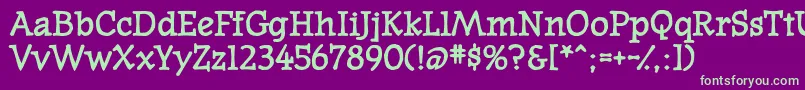 WesternpresssskBold Font – Green Fonts on Purple Background