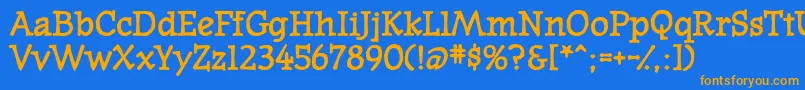 WesternpresssskBold Font – Orange Fonts on Blue Background