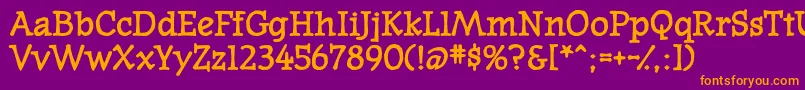 WesternpresssskBold Font – Orange Fonts on Purple Background