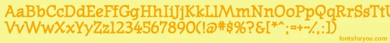WesternpresssskBold Font – Orange Fonts on Yellow Background