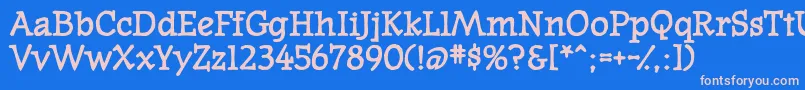 WesternpresssskBold Font – Pink Fonts on Blue Background