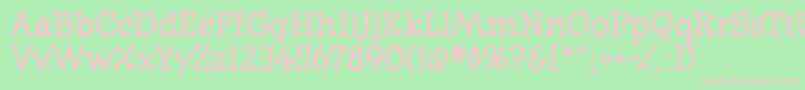 WesternpresssskBold-Schriftart – Rosa Schriften auf grünem Hintergrund