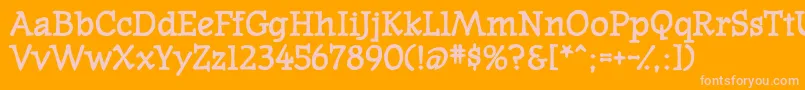 WesternpresssskBold Font – Pink Fonts on Orange Background