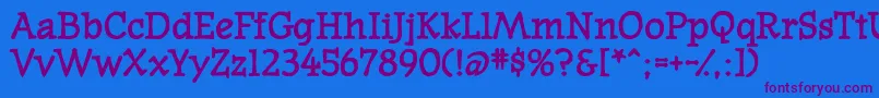 WesternpresssskBold Font – Purple Fonts on Blue Background