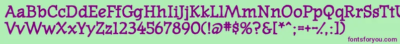 WesternpresssskBold Font – Purple Fonts on Green Background