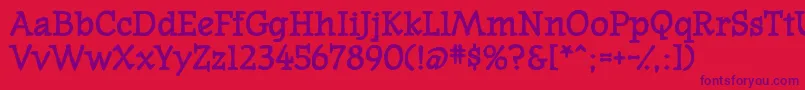 WesternpresssskBold Font – Purple Fonts on Red Background
