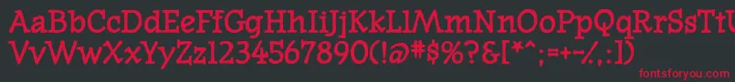 WesternpresssskBold Font – Red Fonts on Black Background