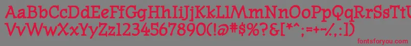 WesternpresssskBold Font – Red Fonts on Gray Background