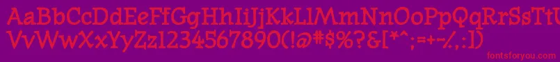 Police WesternpresssskBold – polices rouges sur fond violet
