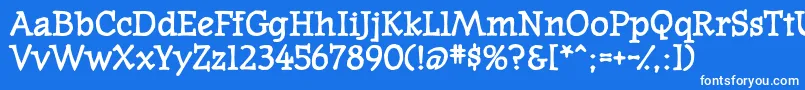 WesternpresssskBold Font – White Fonts on Blue Background