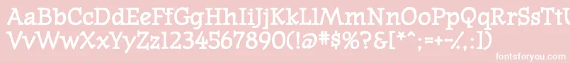 WesternpresssskBold Font – White Fonts on Pink Background