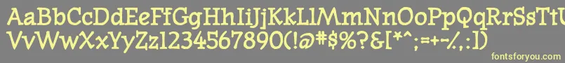 WesternpresssskBold Font – Yellow Fonts on Gray Background