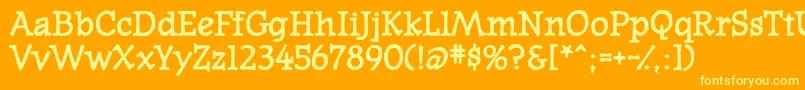 WesternpresssskBold Font – Yellow Fonts on Orange Background
