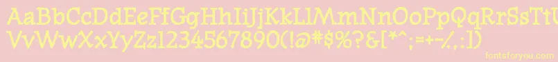 WesternpresssskBold Font – Yellow Fonts on Pink Background