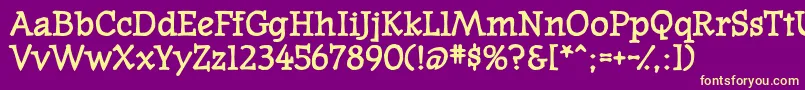 WesternpresssskBold Font – Yellow Fonts on Purple Background