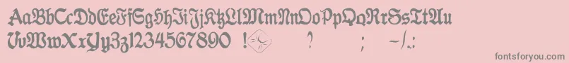 GothicaClass2 Font – Gray Fonts on Pink Background