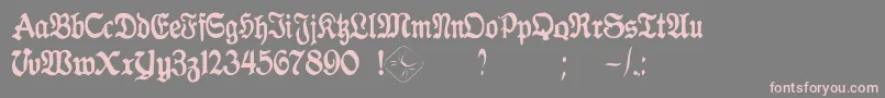 GothicaClass2 Font – Pink Fonts on Gray Background