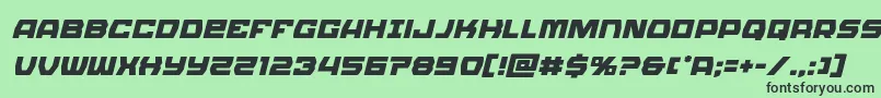 Olympiccarrierital Font – Black Fonts on Green Background