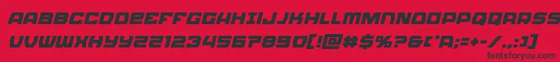 Olympiccarrierital Font – Black Fonts on Red Background