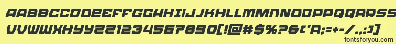 Olympiccarrierital Font – Black Fonts on Yellow Background