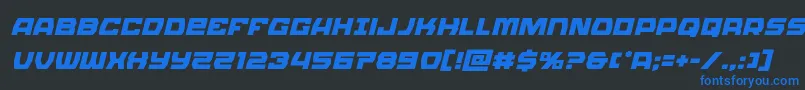Olympiccarrierital Font – Blue Fonts on Black Background