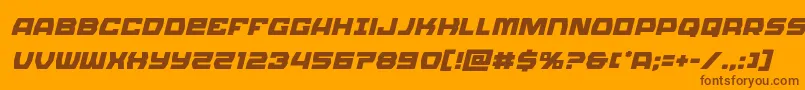 Olympiccarrierital Font – Brown Fonts on Orange Background