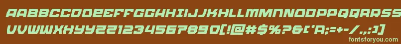 Olympiccarrierital Font – Green Fonts on Brown Background