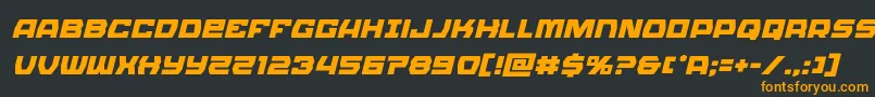 Olympiccarrierital Font – Orange Fonts on Black Background