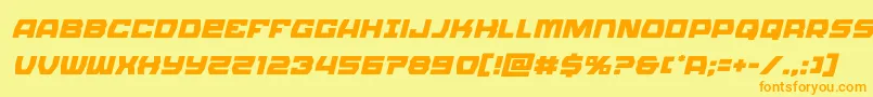 Olympiccarrierital Font – Orange Fonts on Yellow Background