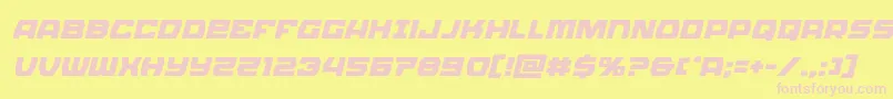 Olympiccarrierital Font – Pink Fonts on Yellow Background