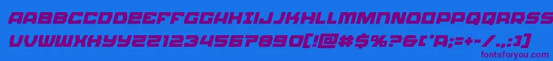 Olympiccarrierital Font – Purple Fonts on Blue Background